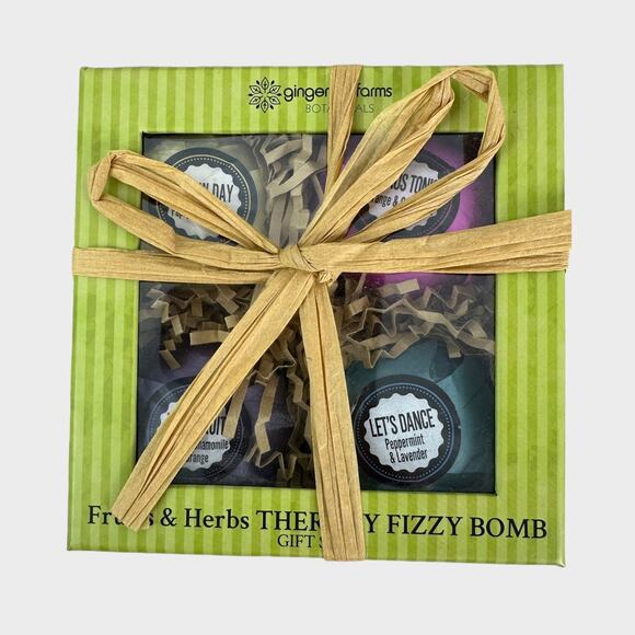 Ginger Lily Farms Fruits & Herbs Therapy Fizzy Bath Bomb Gift Set, 4 Ct, 3 Oz ea - Picture 2 of 9